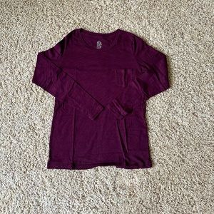 Aerie Real Soft Tee in Maroon